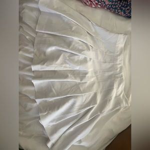 white tennis skirt
